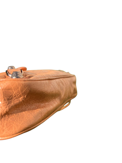 Balenciaga Orange Leather City Hip Crossbody Bag 2000s