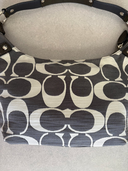 Coach Grey Monogram Shoulder Bag