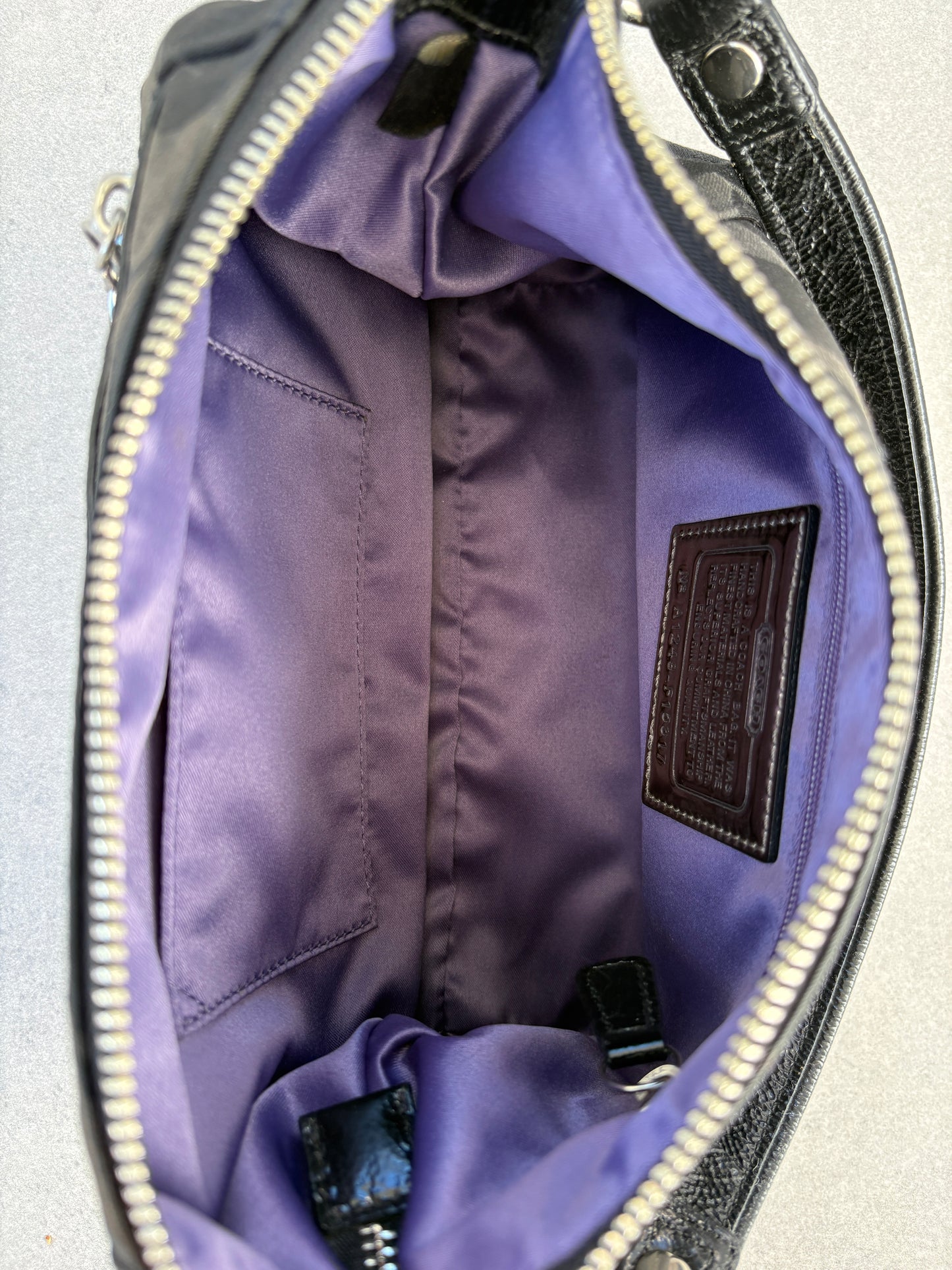 Coach Poppy Black Poppy Two-Way Handbag