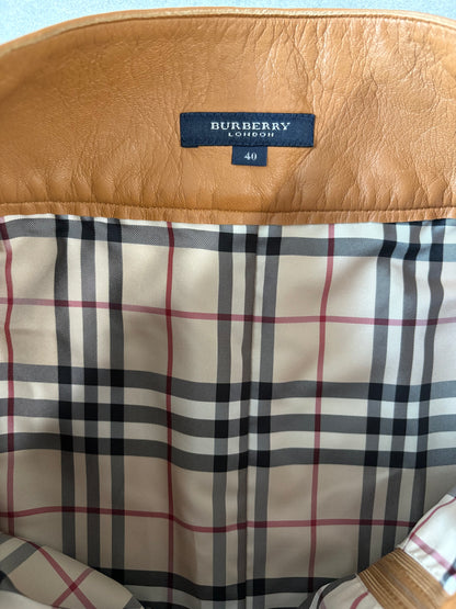 Burberry Tanned Leather Skirt