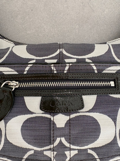 Coach Grey Monogram Shoulder Bag