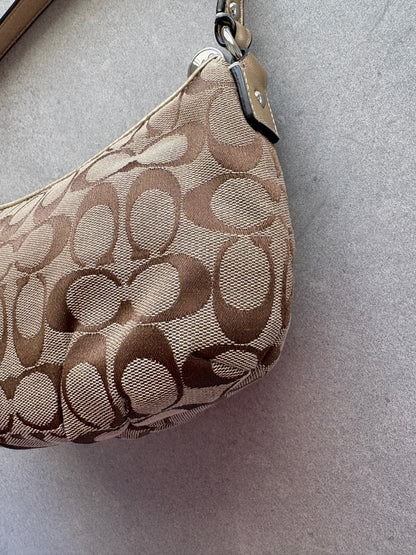 Coach Monogram Brown Shoulder Bag