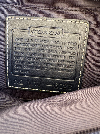 Coach Blue Monogram Shoulder Bag