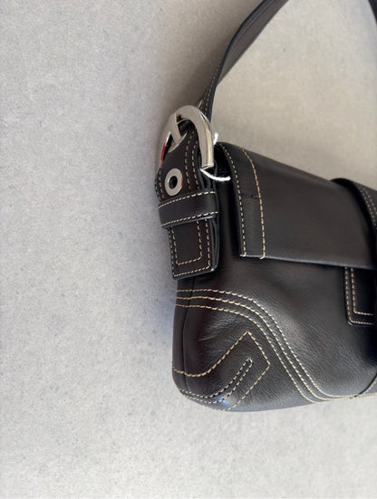 Coach Soho Black Leather Shoulder Bag