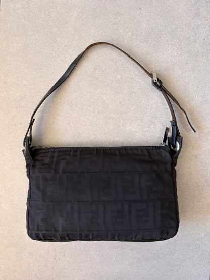 Fendi Zucca Shoulder Bag Black