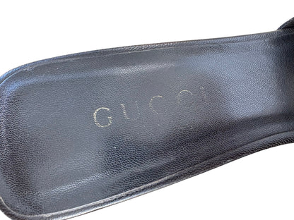 Gucci Mules Black Monogram Size 37.5