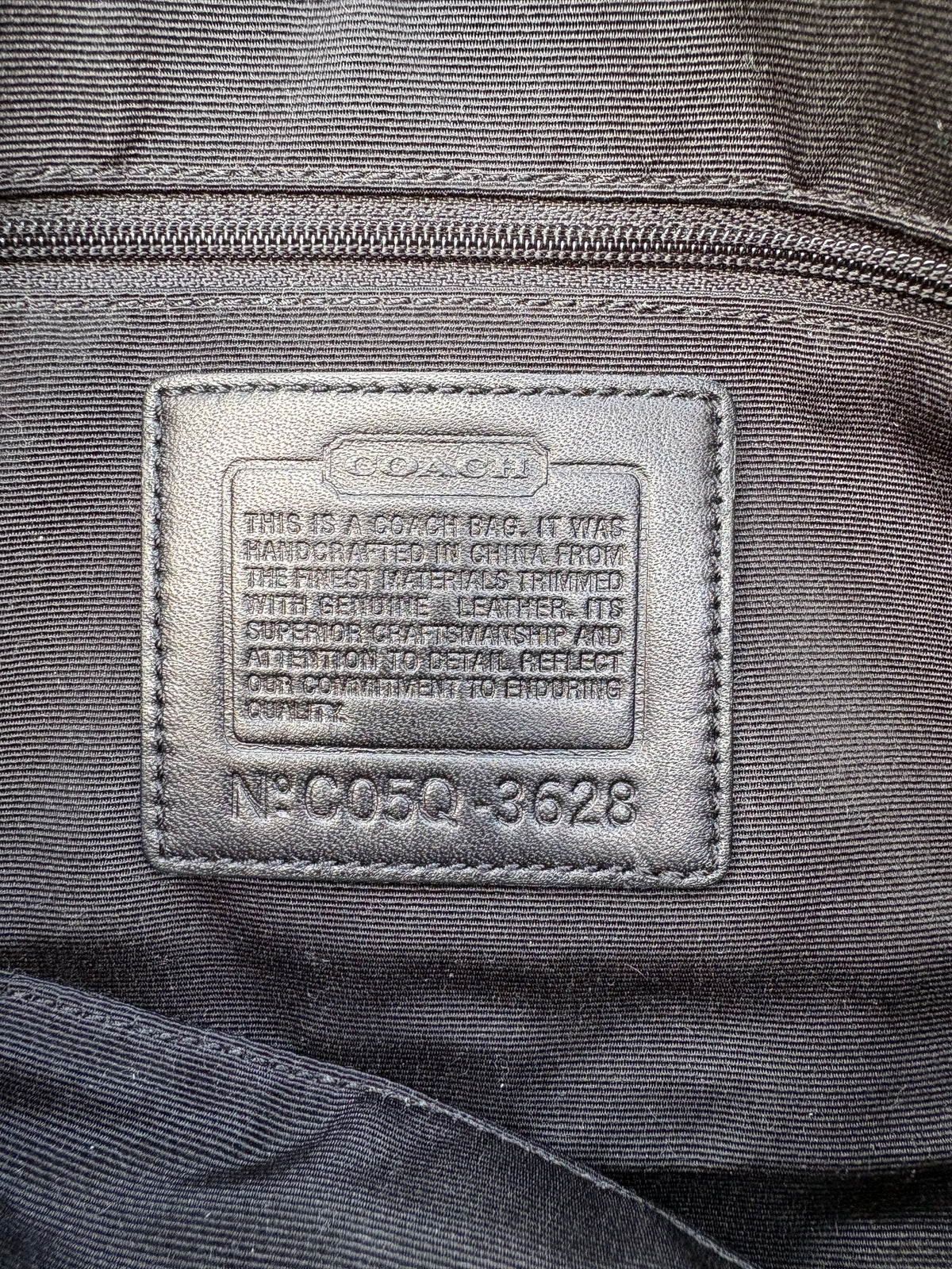 Coach Soho Black Signature Monogram Shoulder Bag