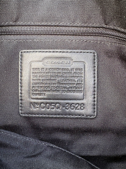 Coach Soho Black Signature Monogram Shoulder Bag