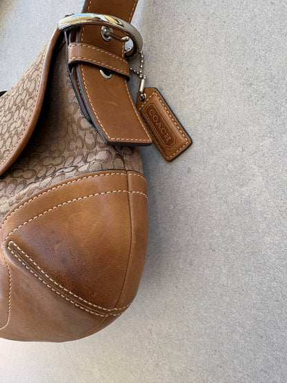 Coach Soho Brown Monogram Shoulder Bag