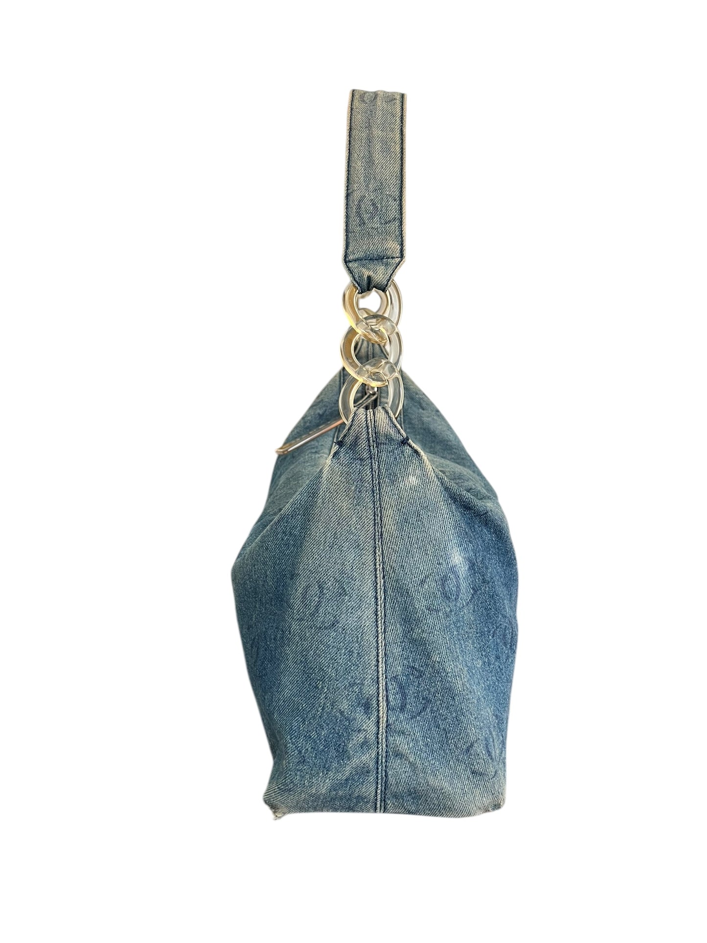 Chanel CC Denim Hobo Shoulder Bag