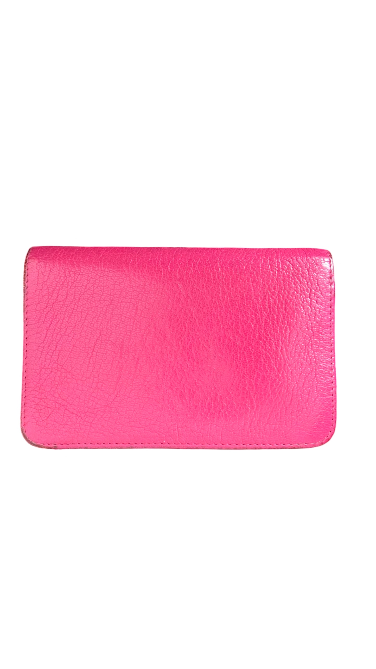 Miu Miu Pink Folded flap Zipper Wallet