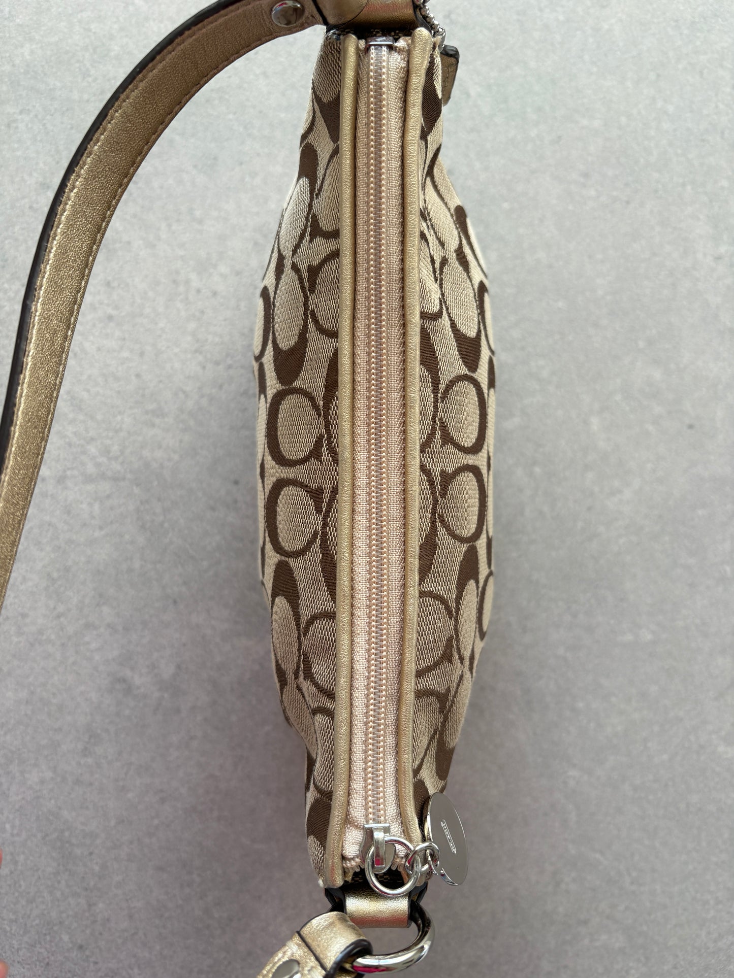 Coach Monogram Brown Shoulder Bag