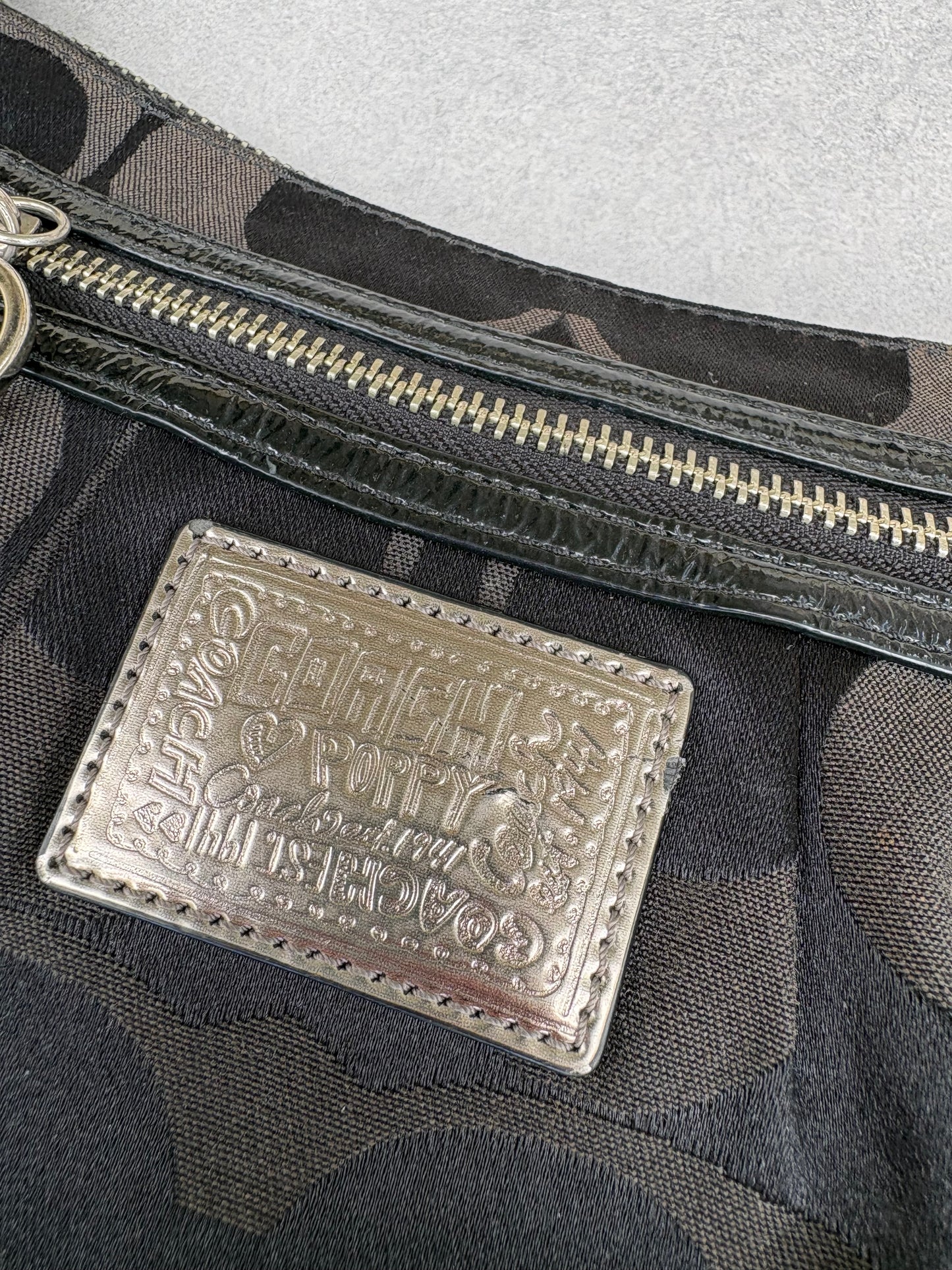 Coach Poppy Black Poppy Two-Way Handbag