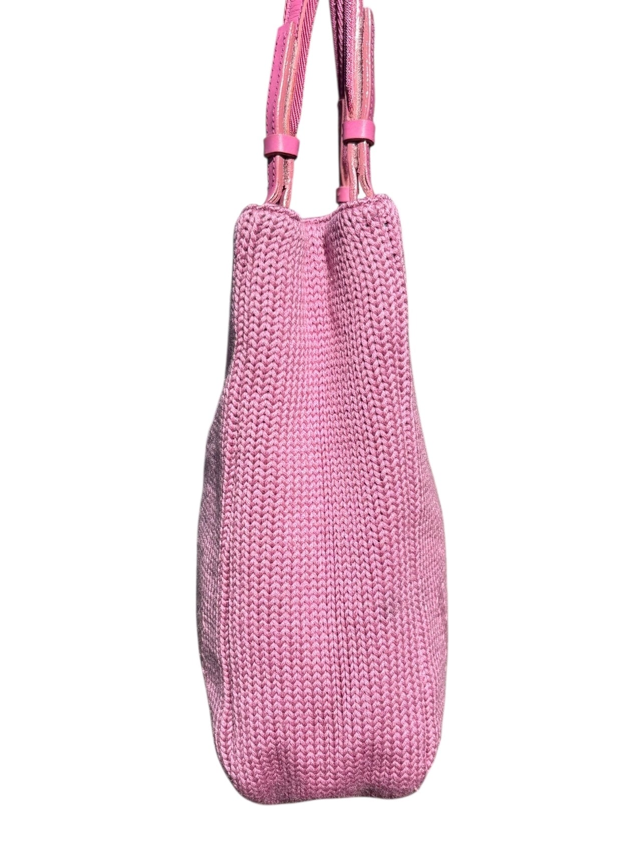 Prada Knit Shoulder Tote Bag Pink