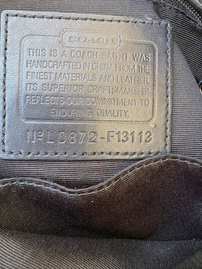 Coach Soho Black and Grey Monogram Shoulder Bag