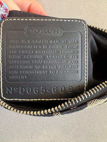 Coach Demi Black and Grey Shoulder Bag