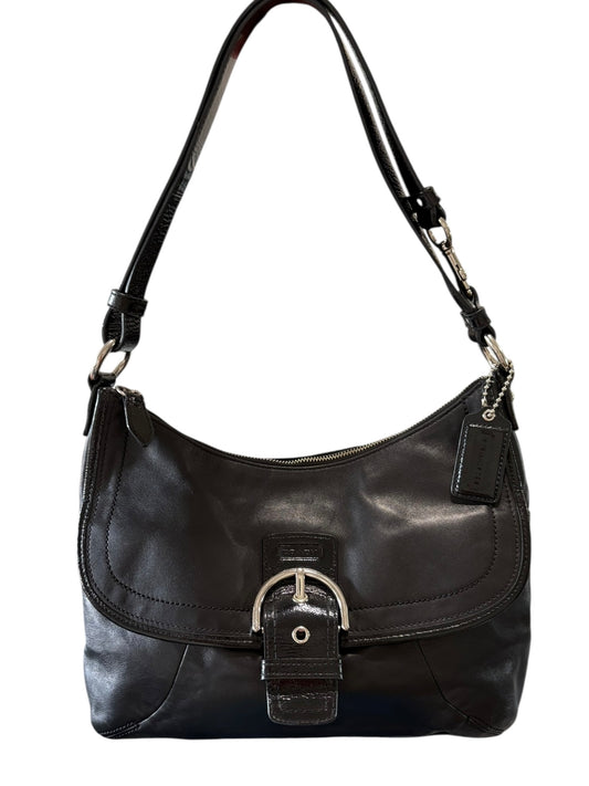 Coach Soho Buckle Black Leather Shoulder Bag