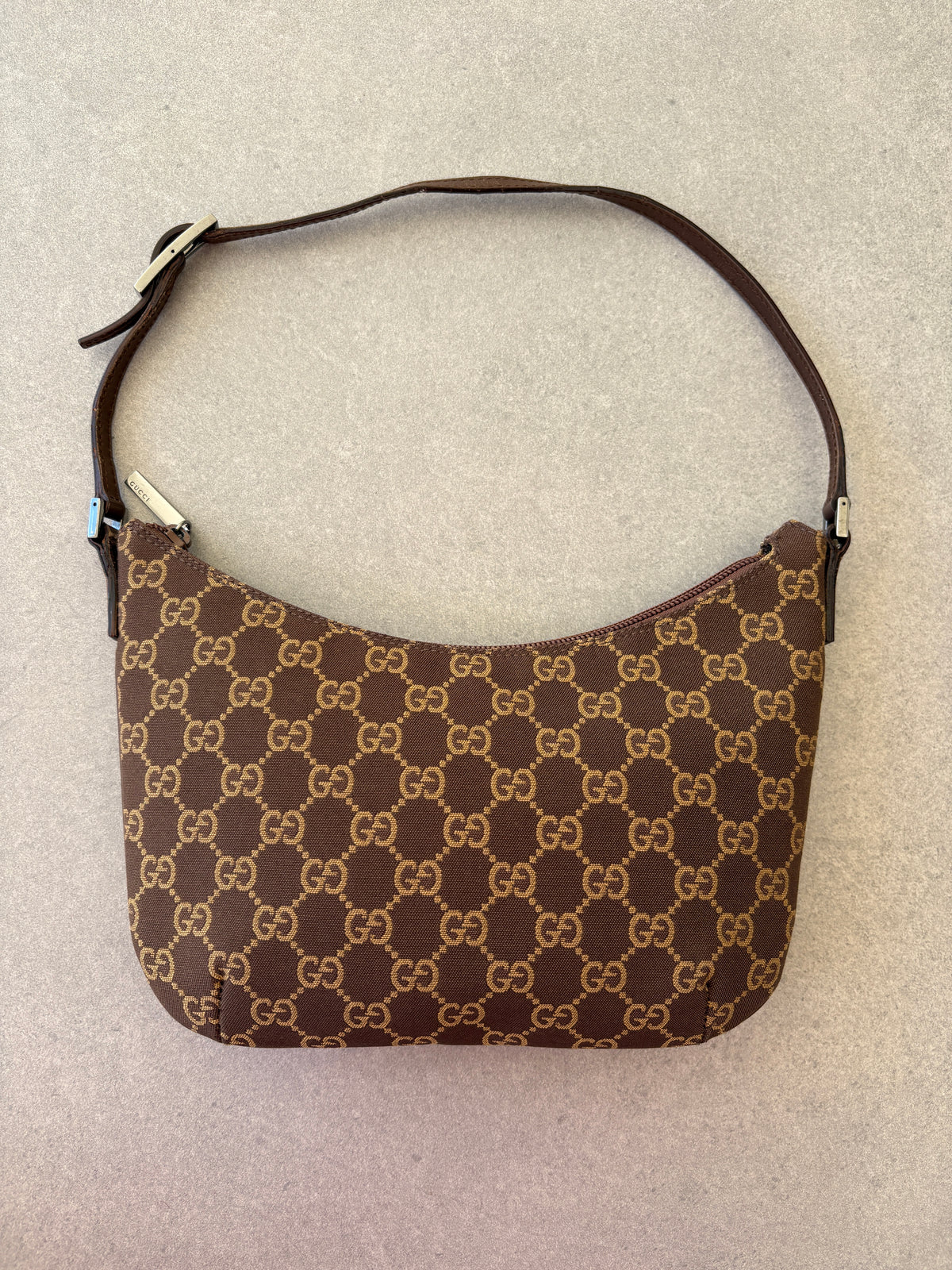 Gucci Brown GG Canvas and Leather Shoulder Bag