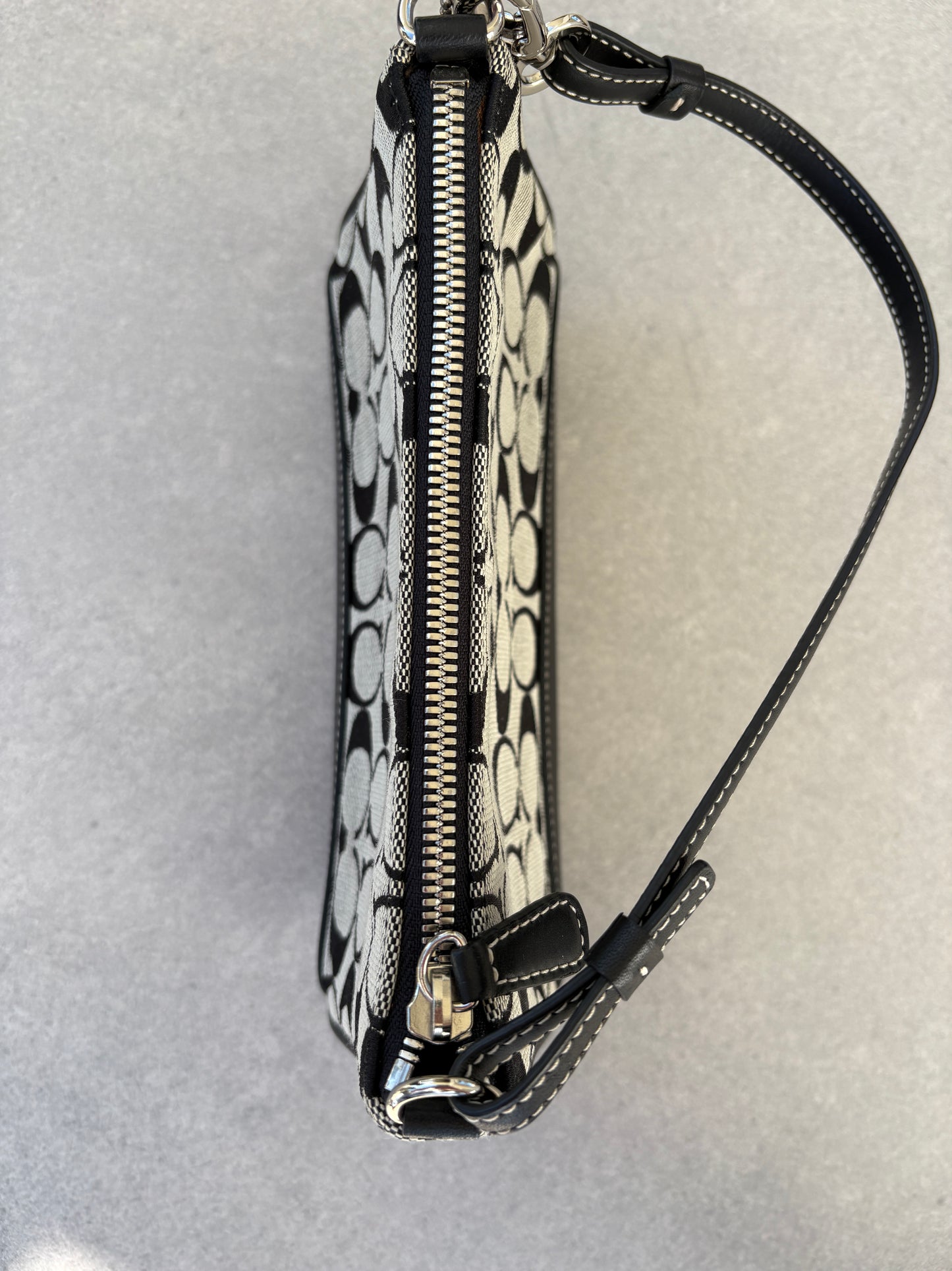 Coach Demi Black and Grey Shoulder Bag
