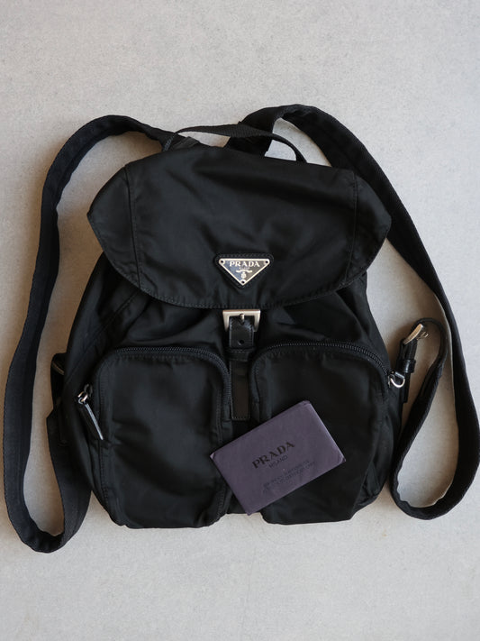Prada Black Re-edition 2000 Nylon Backpack
