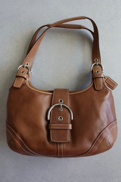 Coach Soho Brown Hobo Leather Shoulder Bag