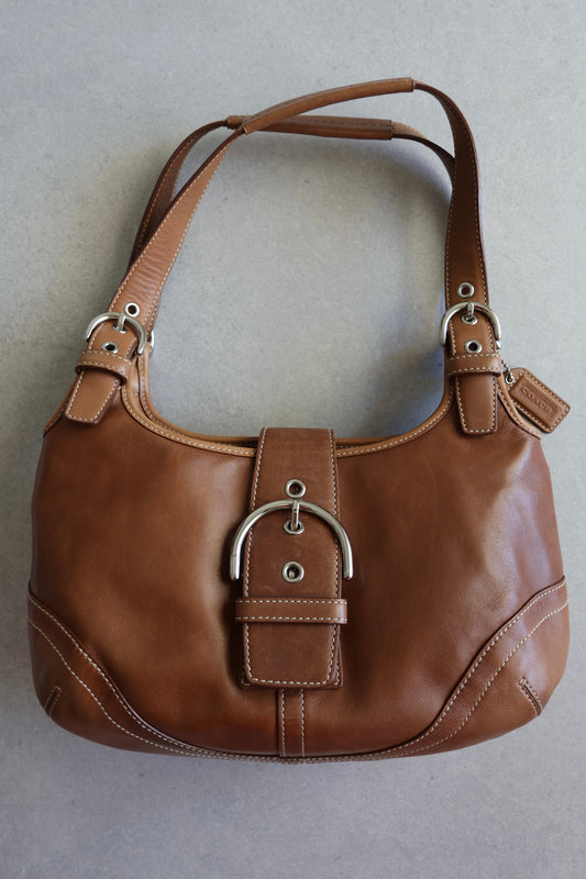 Coach Soho Brown Hobo Leather Shoulder Bag