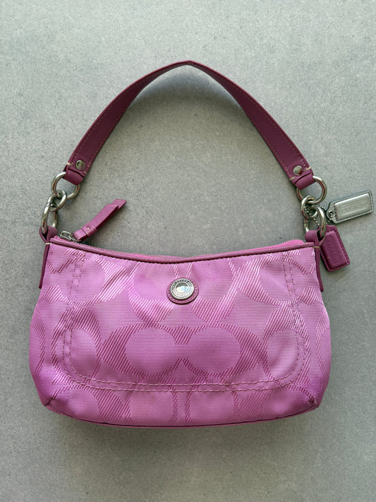 Coach Pink Monogram Shoulder Bag