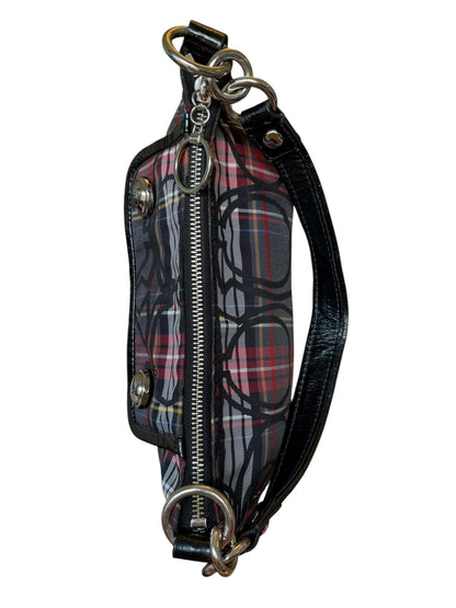 Coach Poppy Tartan Two Way Shoulder Bag
