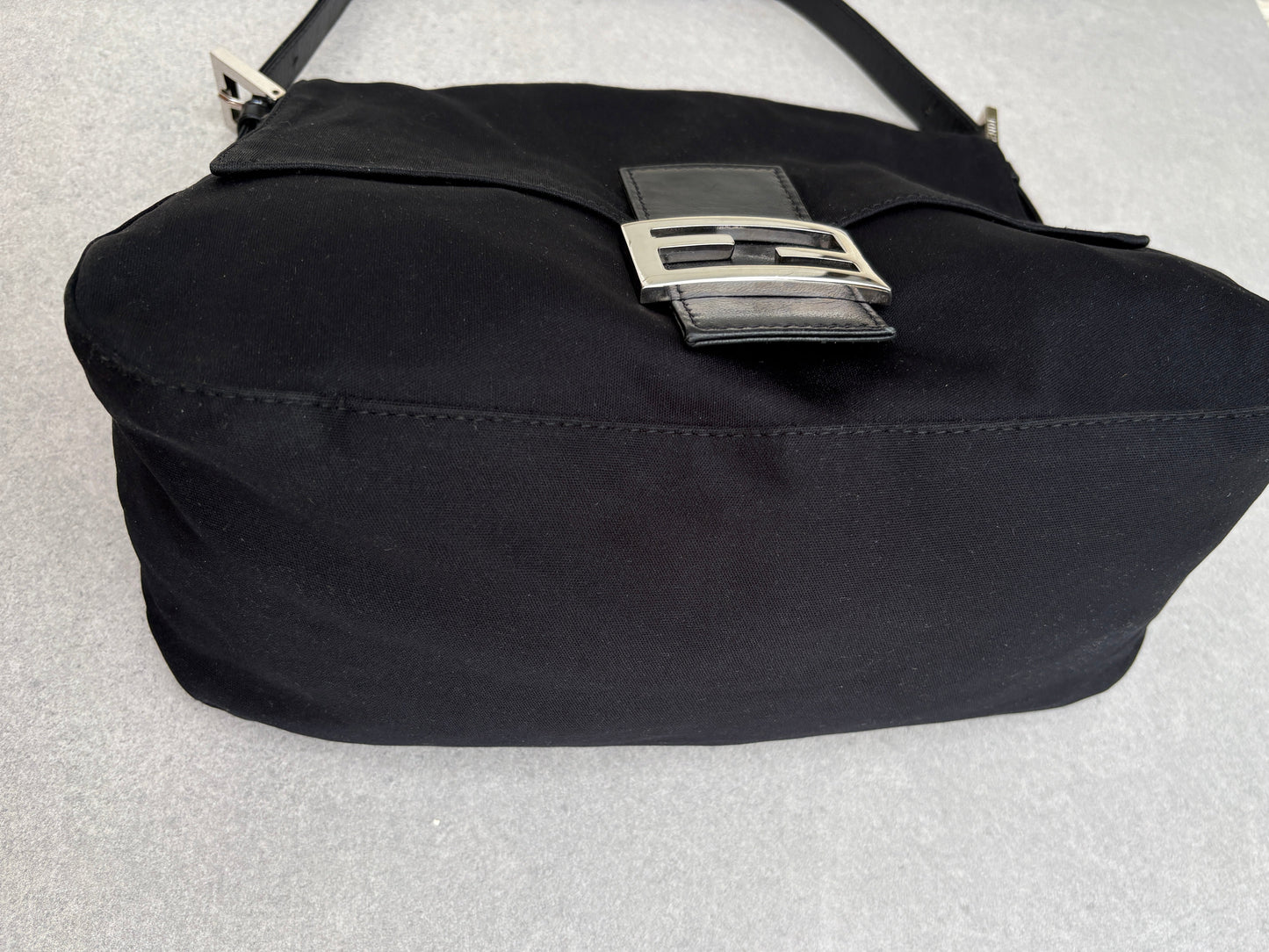 Fendi Baguette Mamma Shoulder Bag Black