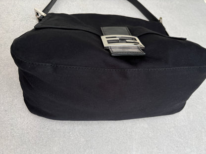 Fendi Baguette Mamma Shoulder Bag Black