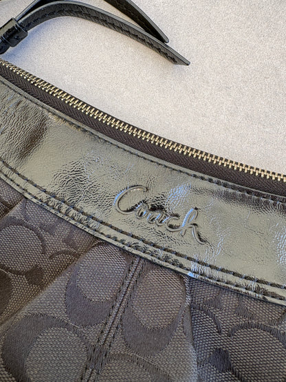 Coach Black Crescent Moon Monogram Shoulder Bag