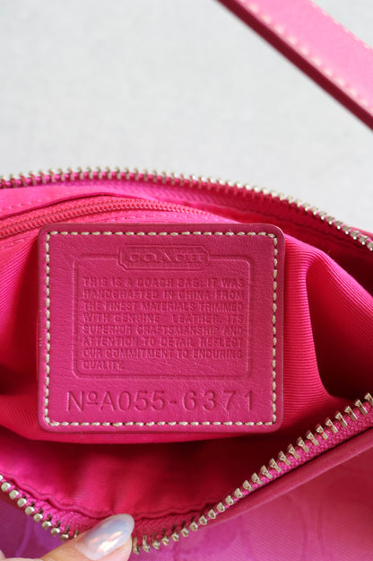 Coach Demi RARE Pink Baguette Shoulder Bag