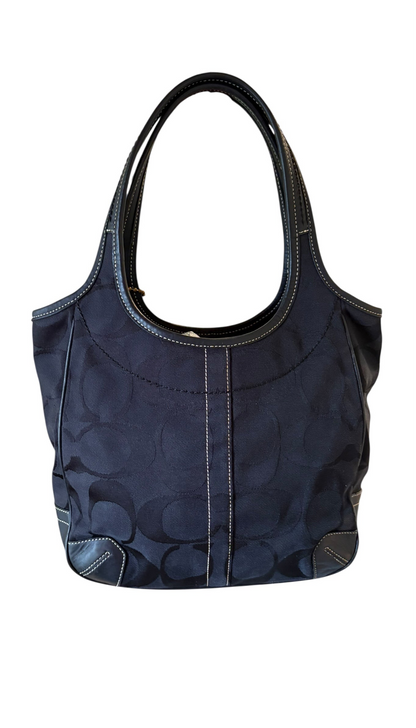 Coach Black Signature Ergo Shoulder Bag