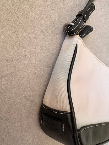 Coach White and Black Demi Shoulder Bag