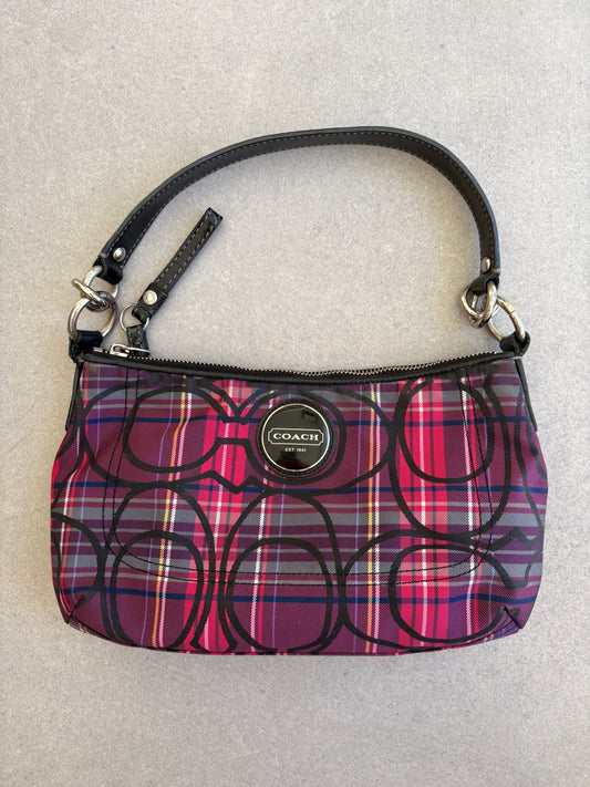 Coach Poppy Tartan Monogram Shoulder Bag