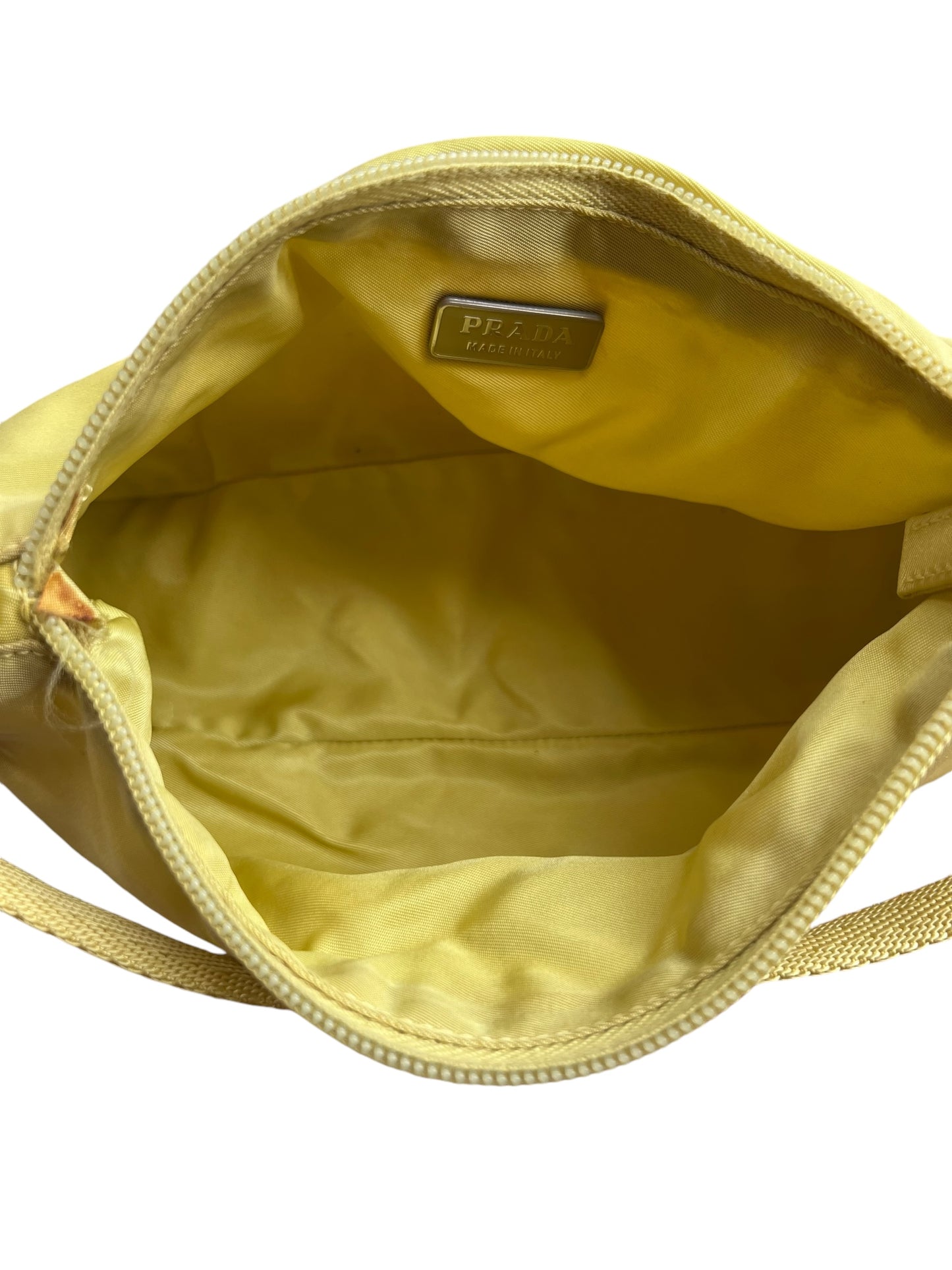 Prada Nylon Tessuto Accessory Pouch Yellow
