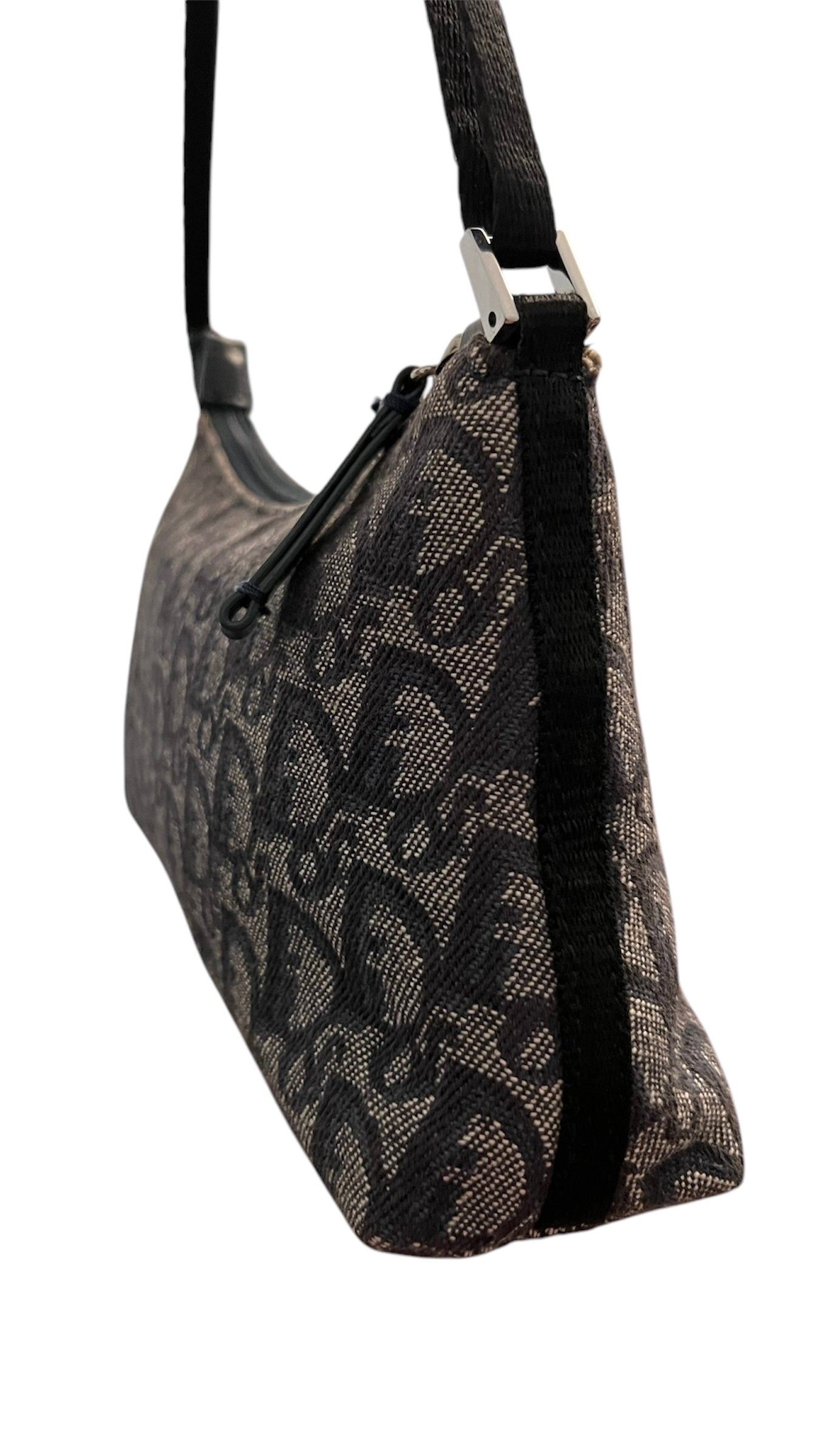 Christian Dior 2000s Blue Trotter Monogram Shoulder Bag