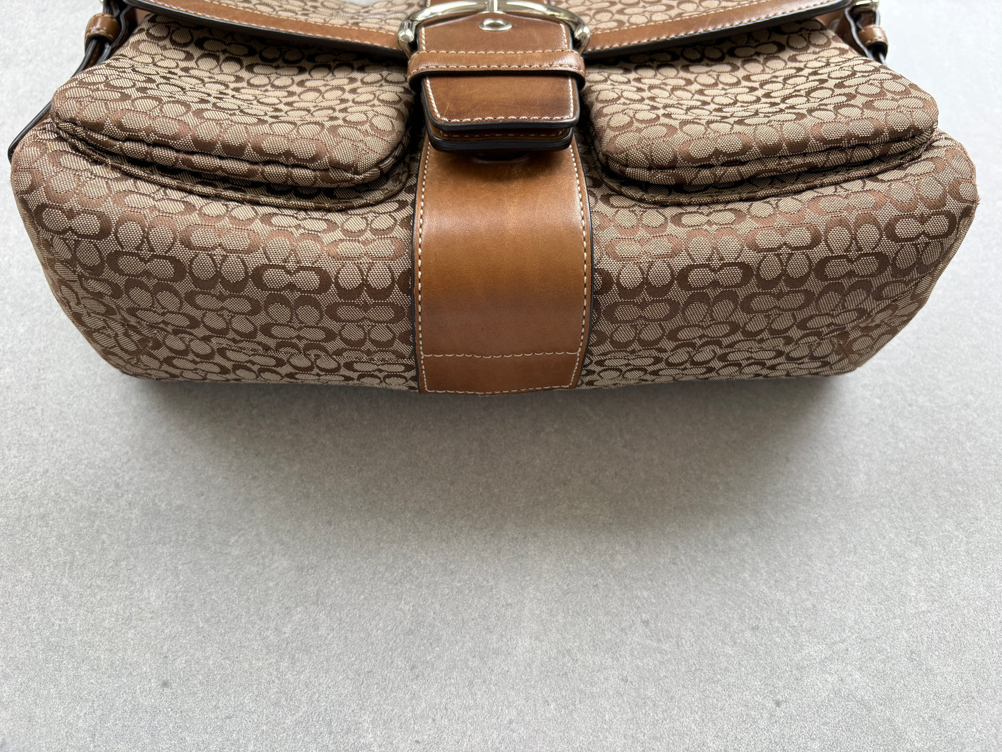 Coach Soho Brown Monogram Shoulder Bag