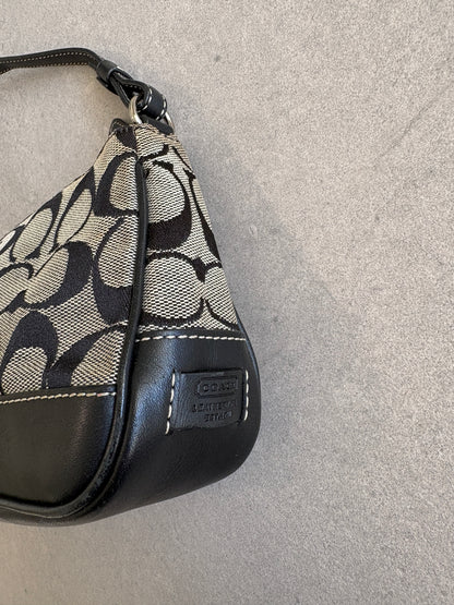 Coach Demi Black and Grey Shoulder Bag