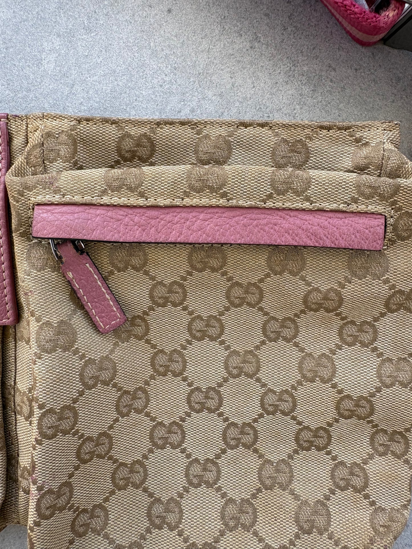 Gucci Belt Bag Pink and Beige