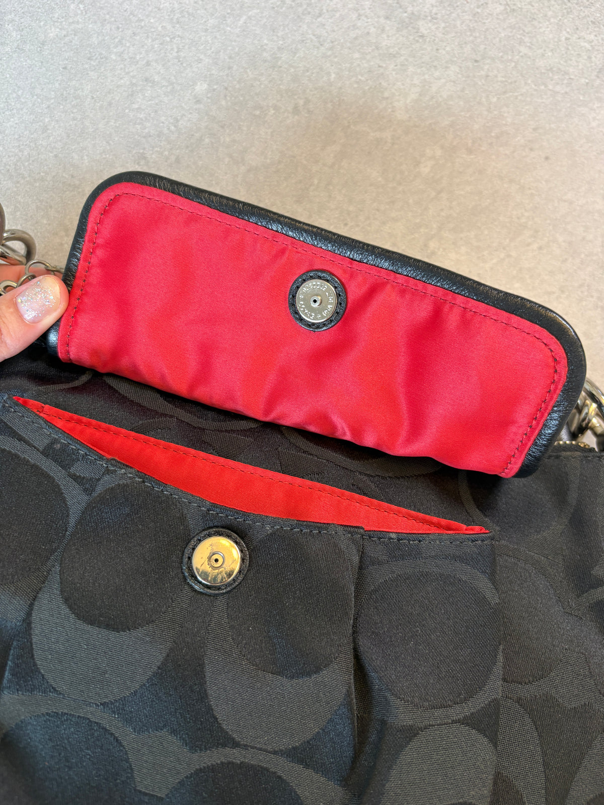 Coach Poppy Black Shoulder Bag