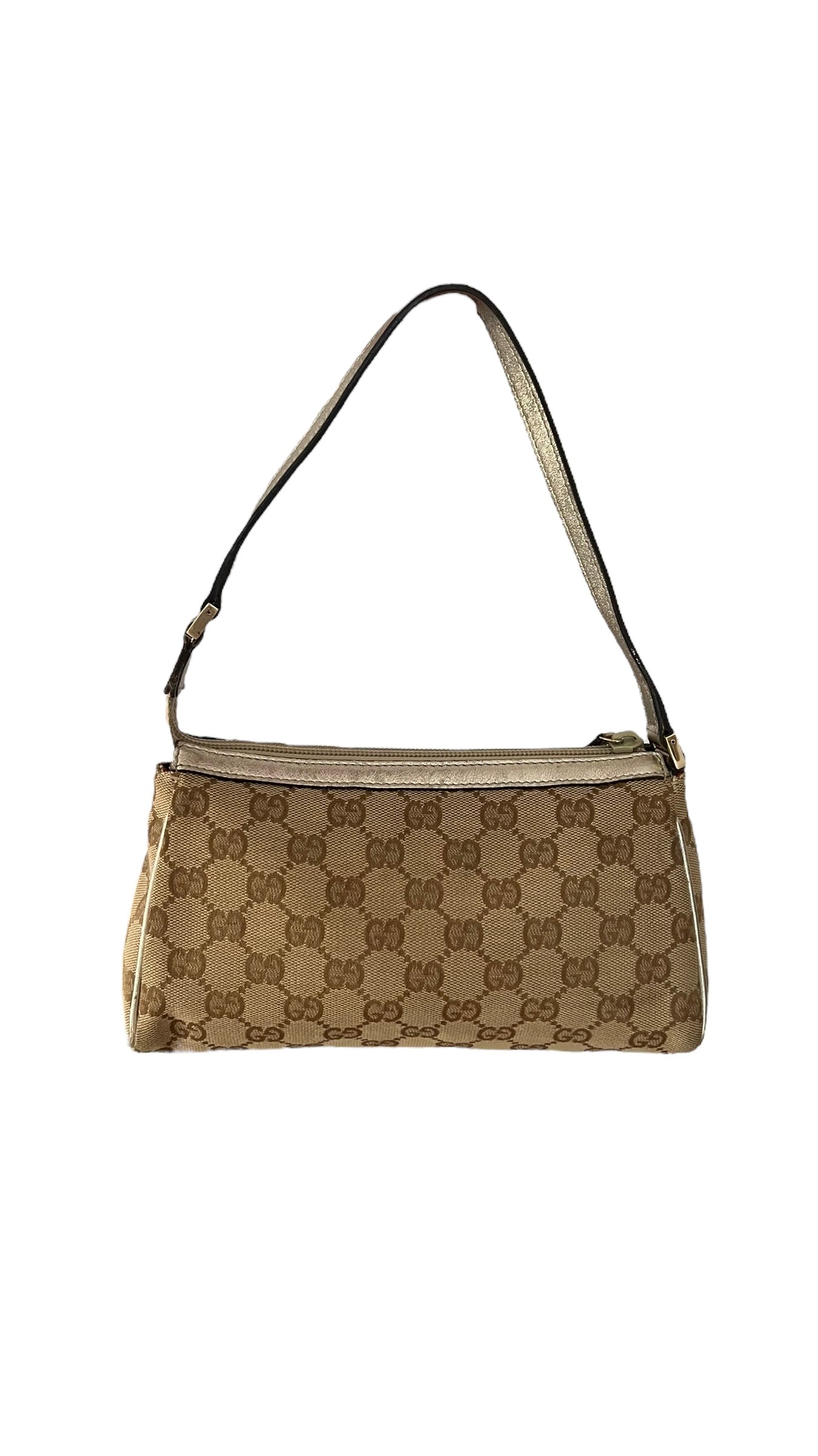 Gucci Metallic GG Canvas & Leather Abbey Pochette