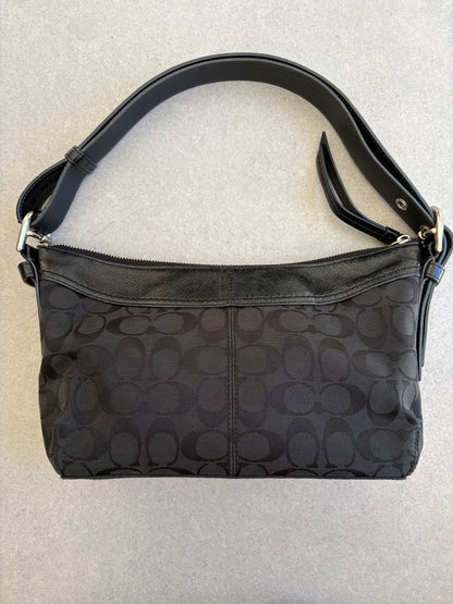 Coach Black Crescent Moon Monogram Shoulder Bag