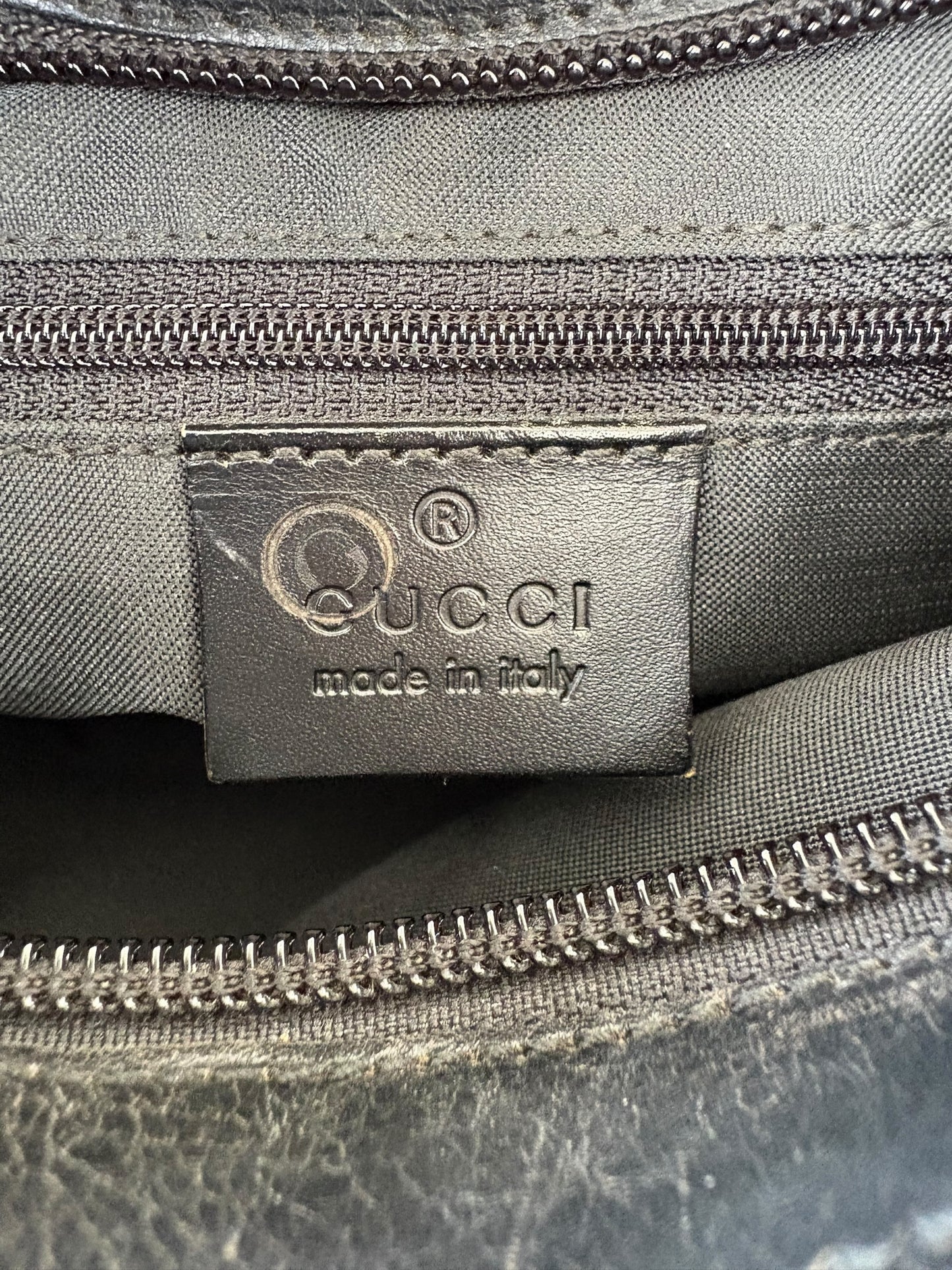 Gucci Black Canvas Shoulder Bag