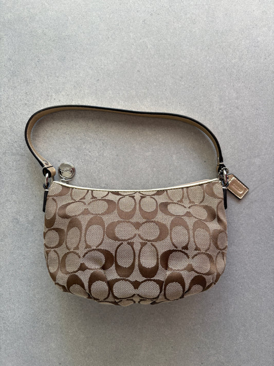 Coach Monogram Brown Shoulder Bag