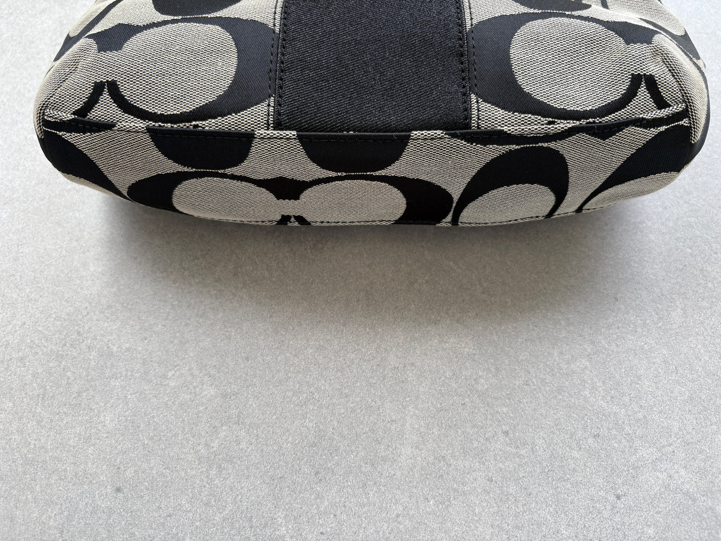 Coach Poppy Monogram Black Shoulder Bag