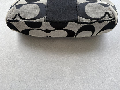 Coach Poppy Monogram Black Shoulder Bag