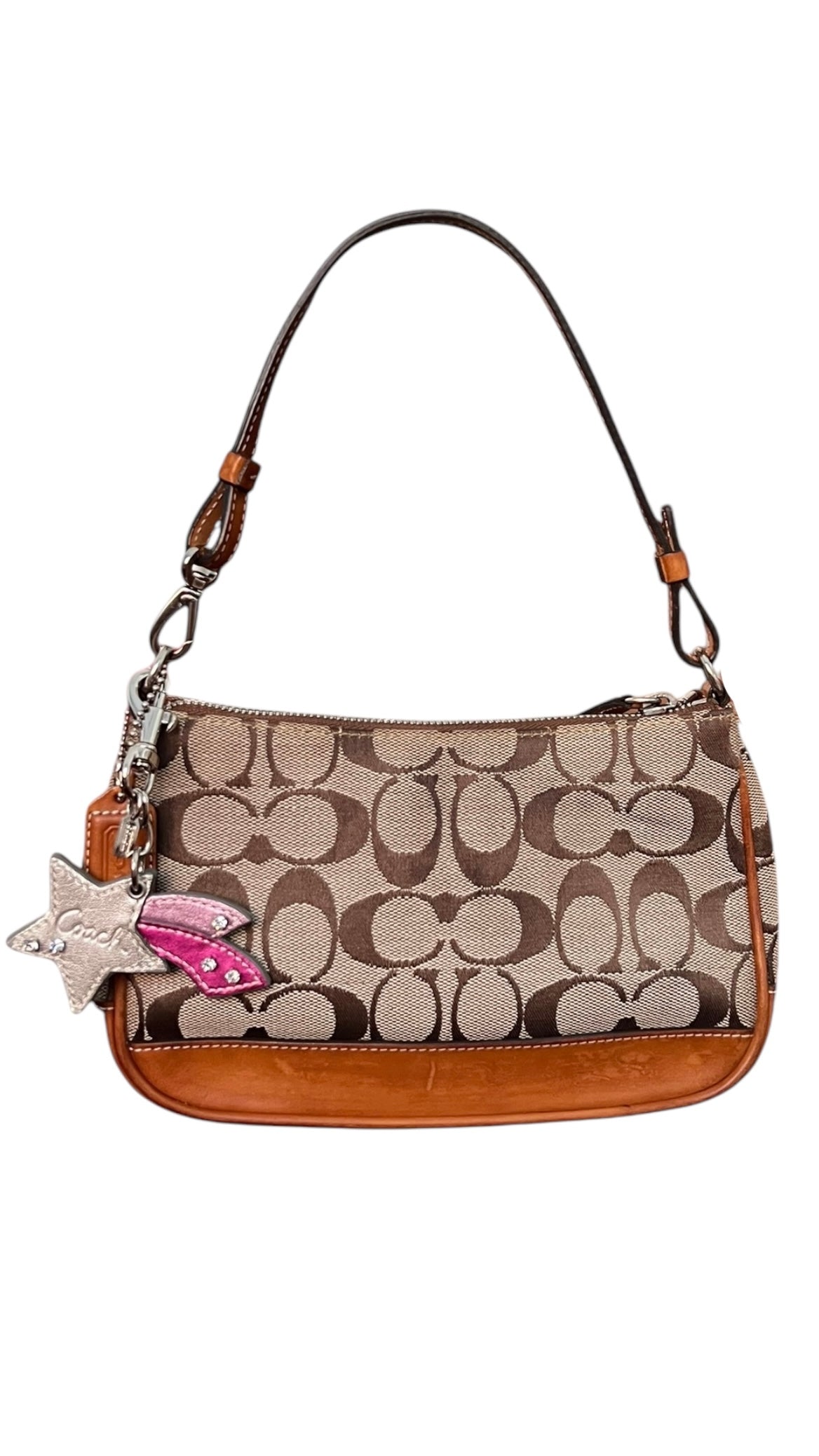 Coach Signature Demi Tan with Coach Charm