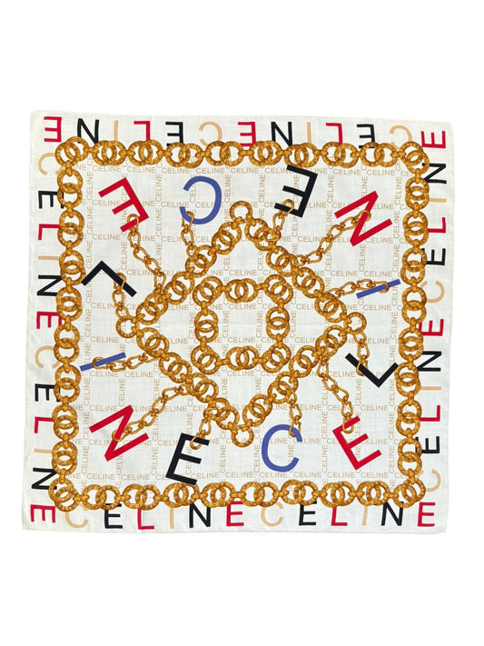 Celine Chain Scarf White
