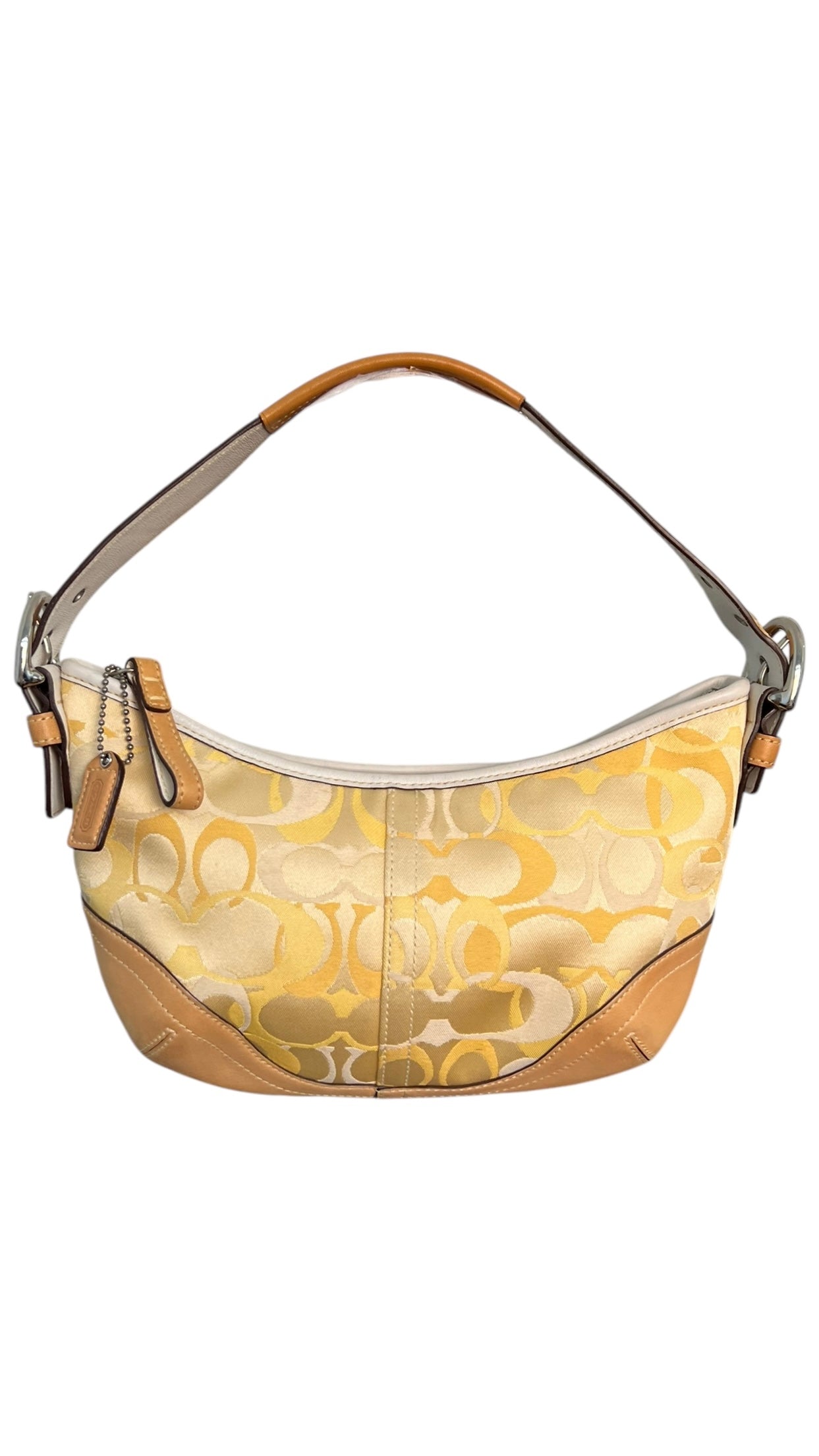 Coach Yellow Signature Monogram Shoulder Bag